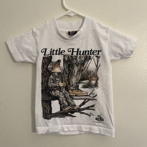 LITTLE HUNTER Vintage 1993 Buck Wear Single Stitch Deer Graphic Tee- Size 2-4T